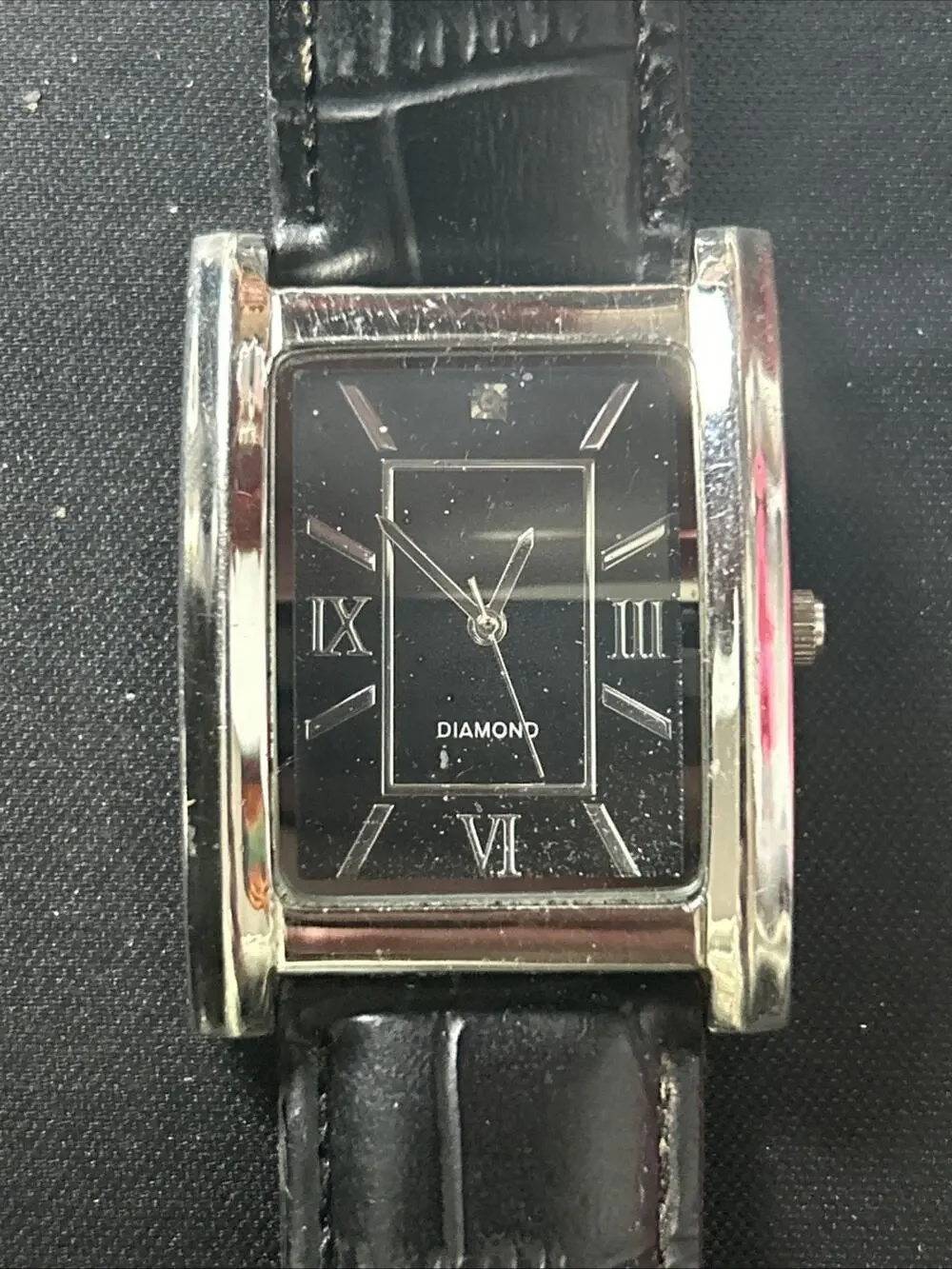 Silver Tone Black Dial And Band Women’s Quartz Watch